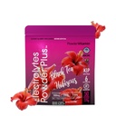 PowderVitamin Electrolytes Powder Plus (50 Serings) Black Tea Hibiscus Electrolyte Powder Keto, bez cukru, růžová himalájská sůl, 1000mg draslík, 120mg vápníku, 120mg hořčíku, hydratační prášek