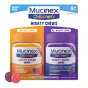 Mucinex Mighty Chews Děti Kašel Medicine Denní a noční hodnota balení, Snadno dávkovací kašel Suppressant pro děti s Dextromethorfan, Smíšené Berry Flavor, 32 Medikované žvýkací tablety