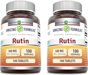 Amazing Appendias Rutin dodatek 124; 500 Mg COMM124; Tablety 124; Non-GMO COMP124; gluten Free CMP124; Made in USA (2 balení 124; 100 Počet)