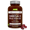 Igennus Ultra Pure Omega 3 Triglycerid rTG Wild Fish Oil 1360mg, Ifos Certified, EPA DHA 1000mg Plus Astaxanthin, Non- GMO, pro muže a ženy, 180 Softgels