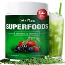 Celkový čaj zelený prášek pro energii a stravitelné zdraví s kurkumou, Amla prášek a vitamín C - 30 Služeb