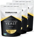 Terrasoul Superfoods Premium Nutritional Yeast Flakes, 3 Lbs (balení po 3), obohacené, slané Superfoods pro Vegan sýr, koření, a plant- based protein boost