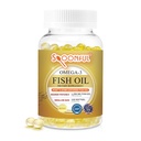 Lžíce Mini Omega 3 Rybí olej, IFOS Certified, 1290 mg Per Serving, 120 Softgels perly, malé velikosti snadné polykat kapsle pro ženy a seniory, Made in USA