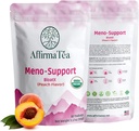 Meno- Support BloatX Organic Menopauze Relief: Balances & Podporuje Hot Flashes, Hormones, Moods Swings, Night Sweats, & Bloating W / Black Cohosh, Red Clover & Dong Quai. Natural Peach Flavor.