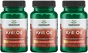 Swanson EFAs- Krill Oil - Maximální síla - 1 g, 30 Softgels (3 balení)