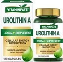 3000 MG Urolithin A dodatek - 120 Kapsle podporuje antioxidant, zlepšené zdravé stárnutí, Mitochondrial, Opravy buněk pro muže a ženy