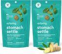 UpSpring Stomach Settledrops for Occasional Nausea Relief, Upset Stomach and Motion Nemoci se zázvorem, Lemon, Spearmint a B6, Mint Flavor Drops, 56ct (Balení po 2)