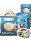 Legendární potraviny 22g Protein Skořice Roll - Premium High Protien Bary, Low Carb Strava Náhradní Snack, Nízký glycemický index, Gluten zdarma Snacks - Sweet Nula Cukr, Keto a Diabetic Friendly 10- Pack