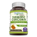Pure Naturals Turmeric Curcumin with Bioperin 2250 mg Per Serving Supplementary CLAS124; Veggie Capsules CLAS124; Non- GMO CLAS124; Gluten Free CLAS124; Made in USA (1 balení, 90 Počet)