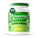 Amazing Grass Green Superfood Energy: Super Green Powder & Plant Based Caffeine with Green Tea, Beet Root Powder & Flax Seed, Lemon Lime, 100 Servings (Balení května Vary)