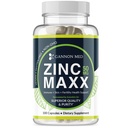Zinek Maxx 100 Kapsle, Zinek Gluconát Imunitní Booster pro reprodukční zdraví, Péče o pleť, & Imunitní Booster - 3 + Měsíční zásoba 124; Vysoký potenciál Imunitní Supplement pro muže a ženy
