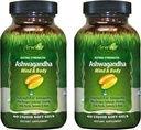 Irwin Naturals Extra Strength Ashwagandha - 60 Liquid Soft- Gels - Pomáhá zvýšit fyzickou a duševní výkonnost - s tumerické & mléčné thistle - 60 Služeb