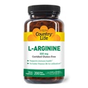 Country Life L- Arginin Caps s vitamínem B-6, 500mg, 200 Vegan Kapsle, Certified gluten zdarma, Certified Vegan
