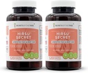 Hirsu Secret 120 Kapsle (2 ks.), 1000 mg, Saw Palmetto, Black Cohosh, Vitex, Spearmint, Lavender, Green Tea. Nechtěné obličeje a tělo vlasy (2x120 Kapsle)