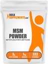 BulkSupplements.com MSM Powder - Methylsulfonylmethan, MSM dodatek, Nutriční dodatek - Gluten Free, 3g per Serving, 1kg (2,2 lbs) (balení po 1)