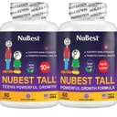 NuBest Bundle Tall 10 vysoký 124; Výška podpora růstu pro děti & dospívající 124; vápník, vitaminy D3 K2, kolagen & Byliny 124; Síla kostí, Focus & Development