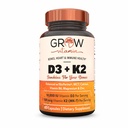 růst vitaminu D3 K2 w / MCT Olej - 10 000 IU D3, 100 mcg K2 MK7, vápník, zinek, bioperin, hořčík pro vyšší absorpci - 60 tobolek