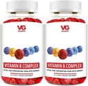 VITA GLOBE B Complex Gummy Vitamíny - Strawberry Flavor s vitaminem C, Niacin, B6, B12 & Biotin for Energy, Heart Health and Brain Support, 120 Počet balení po 2)