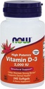 Nyní potraviny, (2 balení) Vitamin D-3 High potency, 2000 IU, 240 Softgels
