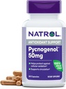 Natrol Pycnogenol Kapsle, Antioxidant Protection, Doplněk Chrání proti buněčné oxidaci a Age- Související poškození, European Maritime Pine Bark Extract, Podpora Cirkulace, 50 mg, 60 Počet