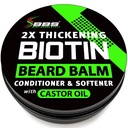 Biotinový balzám pro muže - 2X Tenčení pro vdovu a knír - Organický knír vosk s Castor Oil & Meadowfood - Hydratační obličejový růst vlasů Balzám & Leave-In Conditioner