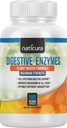 Hudební enzymy s probiotika a prebiotika - Multi enzyme Vegan Organic Gut and Imunitary Supplement for Men and Women - 180 Kapsle - pro nadýmání, plyn, intolerance laktózy