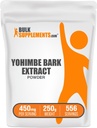 Bulksupplements.com Yohimbe Extract Powder - Yohimbe Bark Extract - Bylinný dodatek, Gluten Free, 450mg na Serving, 250g (8.8 oz) (Balení po 1)