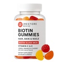 iRestore Hair Gummy Vitamíny, Vegan Biotin Gummies pro vlasy Kůže a nehty Gummies, Vlasové gumy, Biotin Gummies pro růst vlasů Biotin Vitamíny Vlasové Vitamíny pro ženy a muže, Biotin 10000mcg