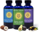 All- Natural Evable Oils, 4oz Sampler Sada s čistou C60 ESS60, Imunitní podpora a společná podpora Dodatek s olivovým olejem, Avocado Oil & MCT Kokosový olej, Sada 3, 4 oz