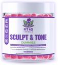 Sochař & Tone Gummies pro ženy 40 + 12 4; Creatine, Magnesium, Tart Cherry & Sea Moss 124; Podpora peri- Menopauzy, Energie & Post & Workout Recovery 124; 150 Veganské gumy