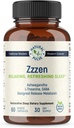 Zzzen, Relaxační osvěžení spánku, zmírňuje stres a zlepšuje nálady, L- Theanine, Ashwagandha, GABA, Melatonin s botanickou směsí, NNGMO, spánková pomoc a doplněk pro dospělé, 60 Caps