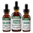NutraMedix Detox Support Bundle - Sealantro (Chlorella, Cilantro Leaf & Pacific Cold-Water Red Seaweed), Sparga (Astragalus) & Burbur Pinella Extracts for Cleansing & Detox Support - 3-Kousek Set