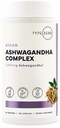 Typ Zero KSM- 66 Ashwagandha Root Extract 1,200mg, 60 Servings - High Potency 5% Witanolides - s kurkumou, Rhoddiola Rosea a BioPerine Black Pepper Extract - 180 Veggie Caps