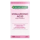 Příroda je Bounty vitamin C a hyaluronické kyseliny doplněk, podporuje zářivá kůže, imunitní funkce a kolagen výroba, 120 Kapsle - 60 denní dodávky, Optimální řešení doplňky pro zdraví pokožky