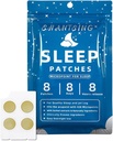 Sleep Patches pro dospělé, Jat Lag Podpora spánkové pomůcky Záplaty s 420 Hyaluronic kyselé mikrobody, Aplikujte na Yintang, Anmian Acupoint, průběžně používat čtyři týdny, přírodní bylinné přísady, 8 Počet