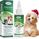 60ML Pet Eye Drops for Dog & Cat Relieve Eye Stching & Irritation, Pink Eye & Alergies Symptoms Safe & Gentle Formule pro všechna zvířata