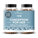 Koncepce Fertility Doplňky pro ženy - Ovulace AIDS, Hormonální rovnováha, & Pravidelné Cykly - Prenatální vitamínová podpora s Myo- Inositol, Folát, kyselina listová, Vitex - 120 Vegetariánské měkké kapsle