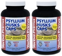 Yerba Prima Psylium Husk Caps - 180 Kapsle (Balení po 2) - Snadno polykat doplněk vlákna - Colon Cleanse - Gut Health - Non- GMO gluten zdarma