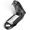 DUBSTAR Pill Cutter Splitter pro malé a malé pilulky, vícenásobné pilulky pro malé nebo velké pilulky, Nastavitelný Pill Splitter s uzavíracím zařízením a čepelí Guard pro více tablet (Black)