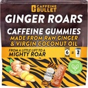 Ginger Roars - Kofein Ginger Chews - 12 kofeinové bonbony Každý 33mg kofein s Delicious přírodní med Ginger Flavour & Fiery nápověda. Rostlinné energetické výstřely, Vegan Zdravý Snack pro dospělé.
