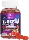 Spánkové gumy pro dospělé Extra síla 8 mg - Melatonin s Passiflora extrakt pro klidový spánek - rychle působící melatonin spánkový glumin dodatek, Vegan, Non- GMO, Chutné jahodové aroma - 60 Gumy