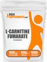 Bulkippendiments.com L- karnitin Fumarate Powder - Carnitin Supplementation, Sports Nutrition, L- Carnitin 500mg - Gluten Free, 500mg per Serving, gluten Free, 500g (1,1 lbs) (Balení po 1)