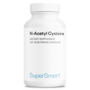 Supersmart - NAC N- Acetyl Cysteine 1800 mg per day - Aminokyseliny - Antioxidanty a doplněk proti stárnutí - Glutathione Precussor 124; Non- GMO & Gluten Free - 100 Vegetariánských kapslí