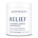 BodyHealth Inflam Relief, Společný dodatek, Relief for Back, Knees, Hands, with Turmeric, Boswellia, Ginger, All Natural, Non-GMO, Lepek zdarma (90 Kapsle)