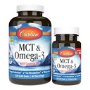 Carlson - MCT & Omega33, Kokosový olej, Kapsle & Capric Acids, EPA & DHA, Energy Production, Fat Metabolism & Brain Health, 120 + 30 Softgels