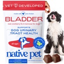 Nativní Pet Dog UTI Léčba - Cranberry dodatek pro psy Kontrola močových měchýřů & Podpora ledvin - Zabraňte infekci močových cest a inkontinence moči - Made with Real Cranberry Extract - 120 Žvýkačky