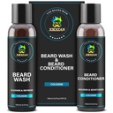 XIKEZAN Beard Wash & Beard Conditioner Natural Softtener Set w / Argan & Jojoba Oils Smooth & Posiluje vánoční skladování Stuffers Den otců dárky pro muže ho táta přítel manžel