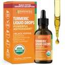 USDA Organic Turmeric Liquid Drops with Black Pepper - 1000mg Curcumin Supplement for Imunity & Digestive Health - 30 Servings - Enhanced Absorption - Non- GMO, Vegan, Gluten Free - Neochucené, 1 Fl Oz