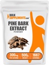 BulkSupplements.com Pine Bark Extract Powder - Bylinný doplněk, Pine Bark Powder - Antioxidanty Support, Gluten Free - 300mg na Serving, 500g (1,1 kg) (balení po 1)