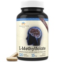 Teraptika L- methylfolát 15mg insulinum 124; 120 Vegan Kapsle 124; Premium Capsle 124; 5- MTHF Active Methyl Folate Supplement for Mood Homocysteine Methylation - Non- GMO gluten- Free, No Fillers - Folic Acid Brain Support